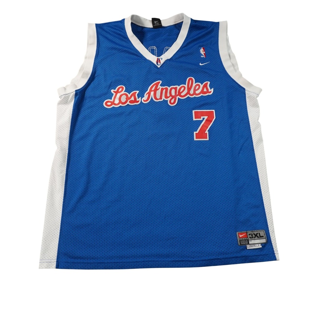 Nike Los Angeles Clippers Jersey Mens 3XL Blue Odom 7 NBA Mesh Length +2